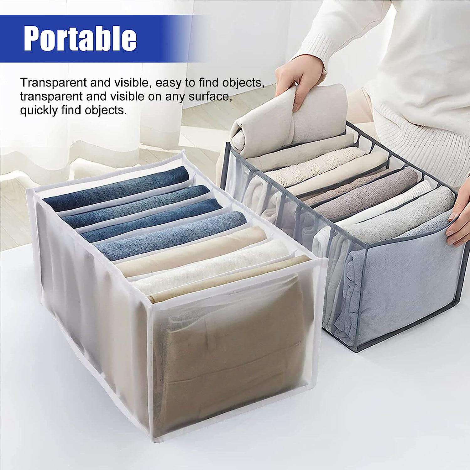 4069 Clothes Organizer +7 Grid, Drawer Wardrobe Clothes Organizer, Jeans Closet Cabinet Organizers, Portable Foldable Storage Containers DeoDap 4069 Clothes Organizer +7 Grid, Drawer Wardrobe Clothes Organizer, Jeans Closet Cabinet Organizers, Portable Foldable Storage Containers DeoDap